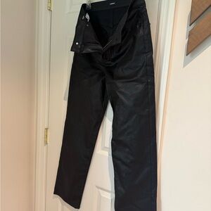 Black Express Faux Leather Pants